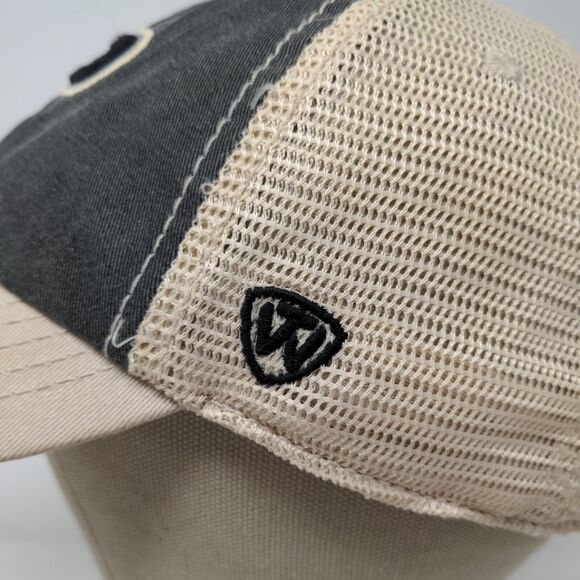 Top of the World Men's Snapback Mesh Back Purdue Boilermakers Hat Tan Gray - Picture 7 of 15